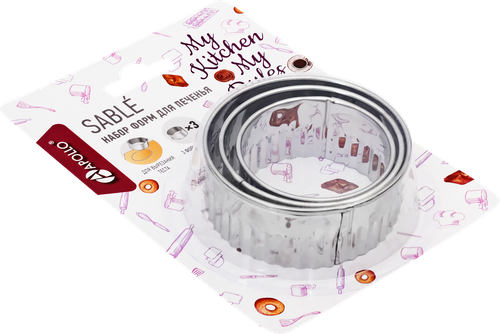 

Набор форм для печенья Apollo Sable 3 шт.