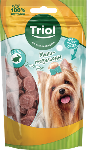 Лакомство для собак TRIOL Dental Мини-косточки из утки, для мини-собак