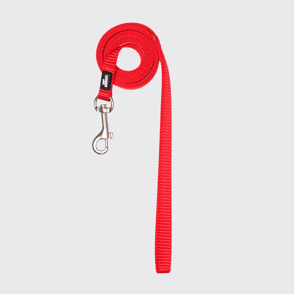 Поводок нейлоновый для собак, 15 мм, 120 см, красный