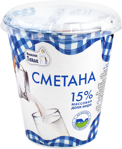 

Сметана Нижняя Тавда 15% 300 г