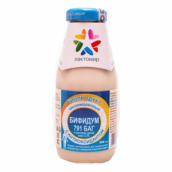 Бифидум Лактомир 791 БАГ с антиоксидантами 3.2%