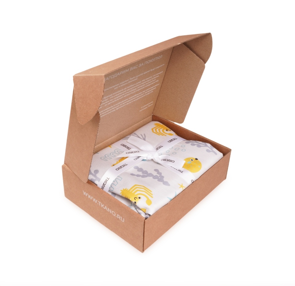 

Простыня на резинке Tkano из сатина с принтом Oceania world из коллекции Tiny world Tkano 90х200х28 см