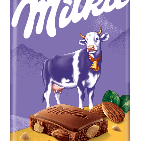 Шоколад молочный Milka с цельным миндалем, 85 г