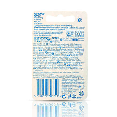 

Зубная нить Oral-B Essential Floss Мята невощеная 50 м
