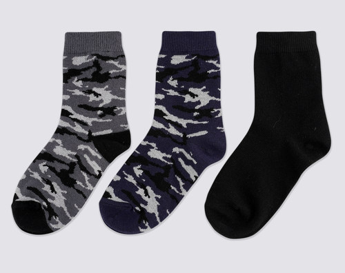 

Носки детские Inwin р. 14–22, высокая посадка, милитари, Арт. FKSB-03-MIL, 3пары