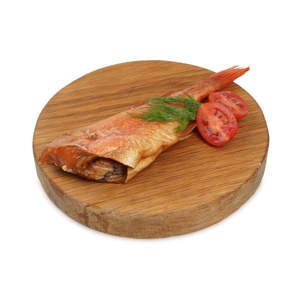 

Тушка окуня Асто горячего копчения вес