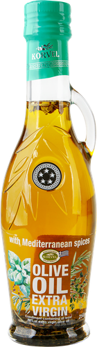 

Масло оливковое KORVEL нерафинированное с травами, высшего качества Extra Virgin, 250мл