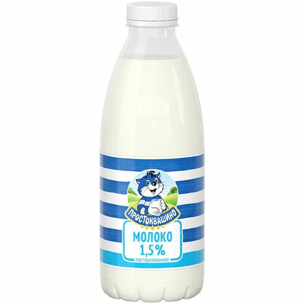 Молоко Простоквашино питьевое пастеризованное 1.5%, 930мл