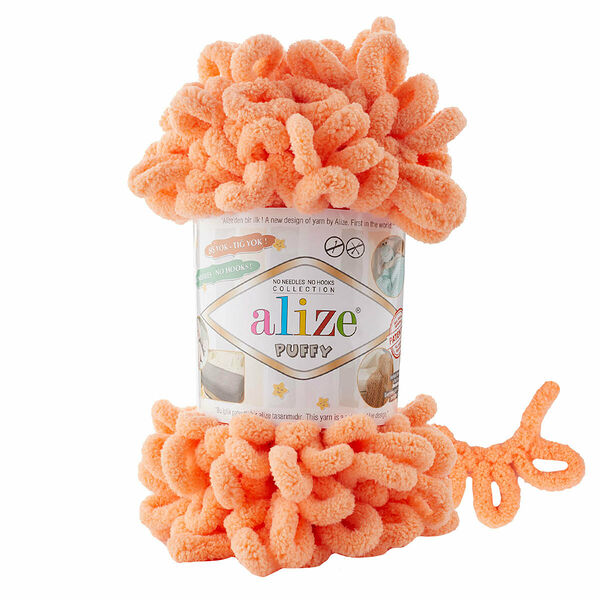 Пряжа Alize 'Puffy' 100г 9м (100% микрополиэстер)(34 дыня)