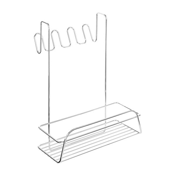 Полка на стенку душевой кабины, 28х21х36 см, хром