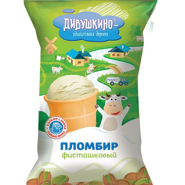  Мороженое Дивушкино фисташковый пломбир