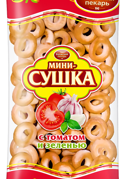 Мини-сушки ВОЛЖСКИЙ ПЕКАРЬ Томатные