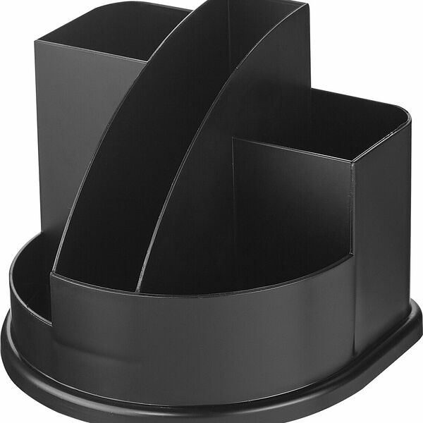 Подставка органайзер для канцелярских принадлежностей Deli, черная, 108x132x122, 5 отделений