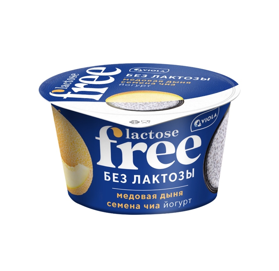 

Йогурт безлактозный Viola Lactose Free Медовая дыня-семена чиа 2.7% 180 г
