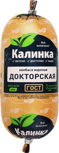 

Колбаса вареная Калинка Докторская 400 г
