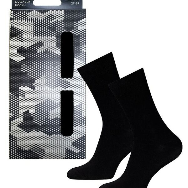 Носки мужские Брестские Basic черные Размер 42-45 2 пары