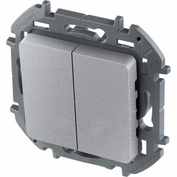 Выключатель двухклавишный LEGRAND Inspiria, 10АХ