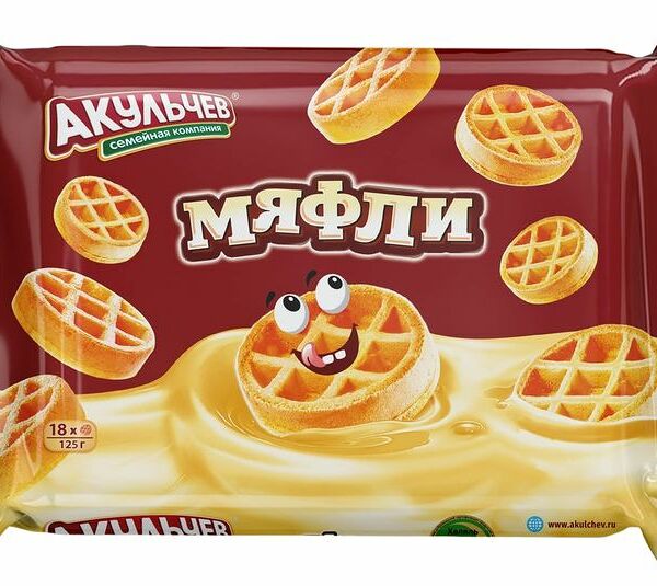 Вафли мягкие Акульчев Мяфли, 125г