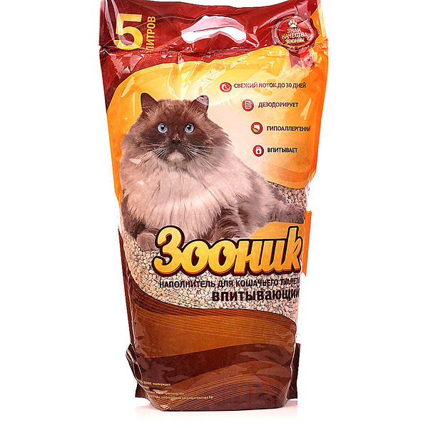 Наполнитель для кошачьего туалета Зооник, 5 л