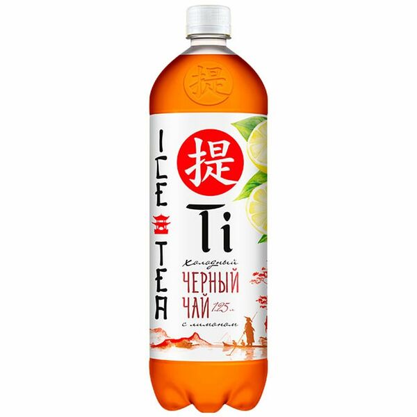 Напиток TI Холодный черный чай со вкусом лимона негазированный