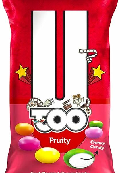Драже U Too fruity жевательное со вкусами: яблока, клубники, апельсина, лимона, малины 25г