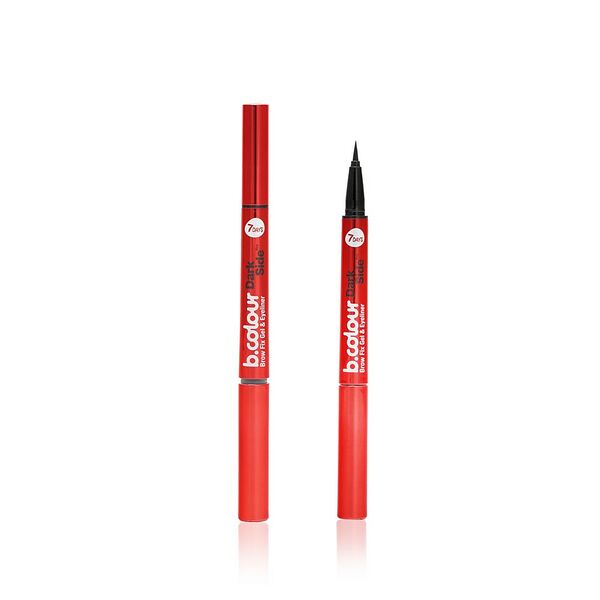 Гель для бровей Прозрачный с черным лайнером 7 days b.colour Dark Side 01 Phantom