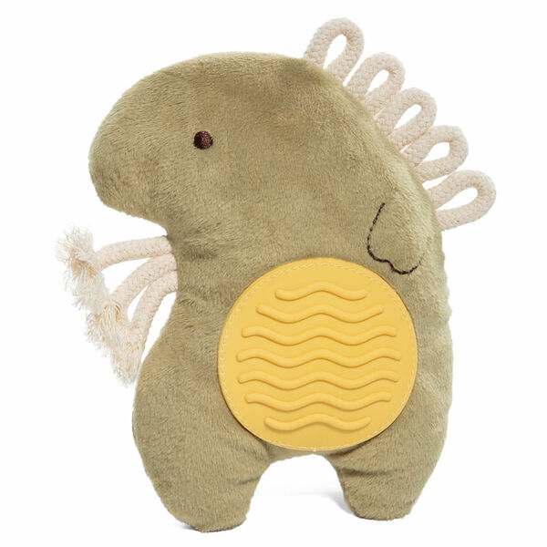 Игрушка для собак TRIOL мягкая Динозаврик с тренажером для зубов, 165мм