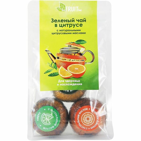 Чай Befruitbe 3 вкуса зелёный в цитрусе, 150г