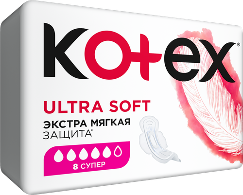

Прокладки гигиенические Kotex Ultra Soft супер 8 шт.