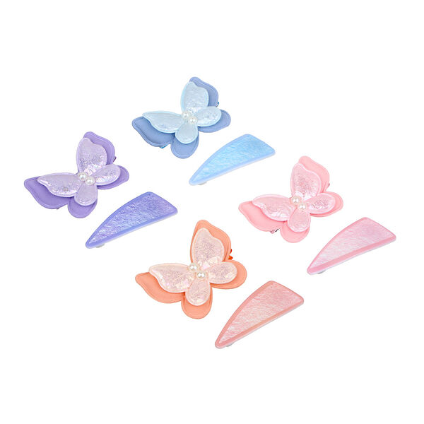 Beriotti набор детских заколок для волос 2шт, 6х2,5/5,5х4,5см, полиэстер, металл, пластик, 4 цвета