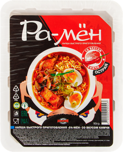 

Лапша РА-МЕН со вкусом кимчи, 90г