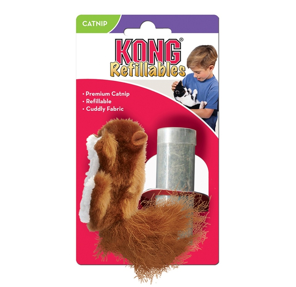 

Игрушка для кошек Kong Белка с тубой кошачьей мяты 13 см