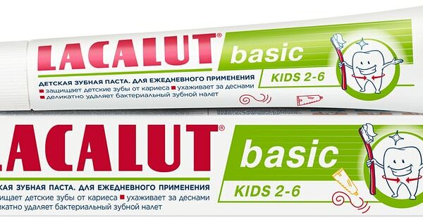 Зубная паста Lacalut Basic Kids детская 2-6 60г