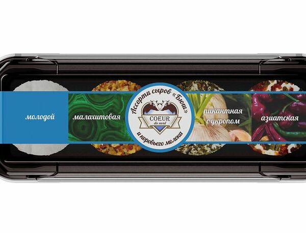 Сыр мягкий Coeur du nord Ассорти сыров Бюш с укропом 45%