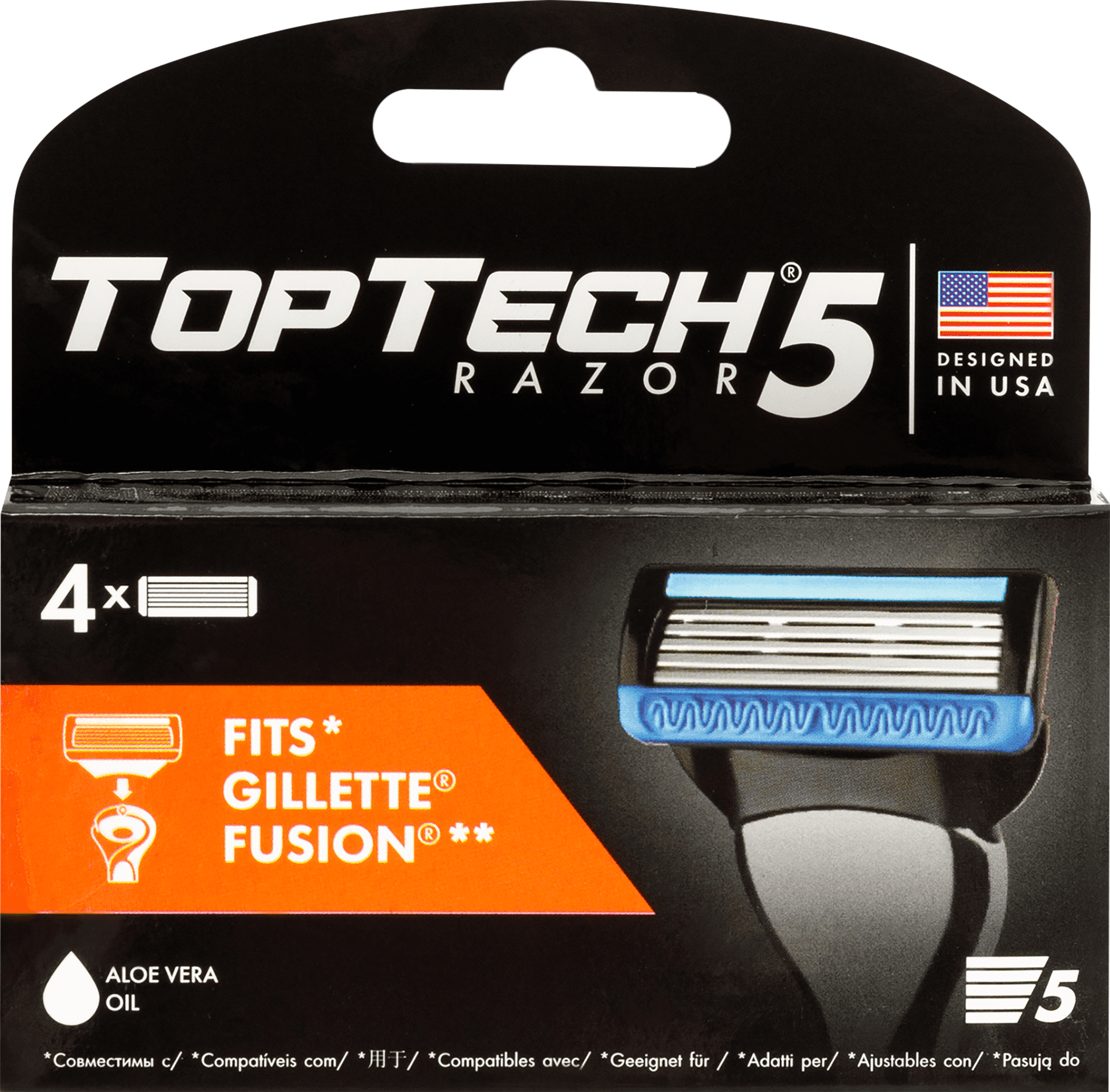 

Кассеты сменные для бритья Toptech Razor 5 4 шт.
