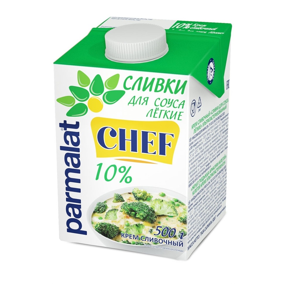 

Сливки кулинарные Parmalat Chef 10% Лёгкие 500г Россия