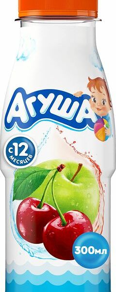 Напиток сокосодержащий Агуша яблоко-вишня с 12 месяцев 200 мл