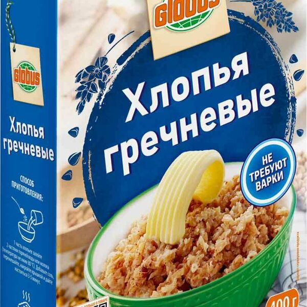 Хлопья гречневые Глобус