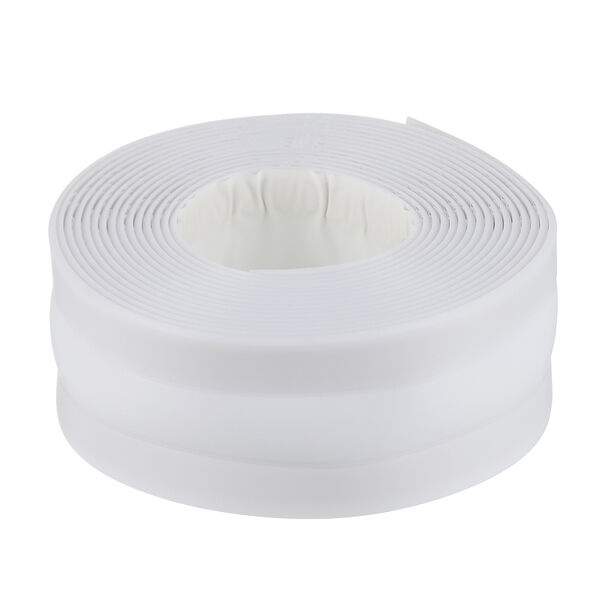 Ермак лента бордюрная самоклеящаяся фигурная белая 38 мм х 3.35 м, полиэтилен, +2 уголка и заглушки