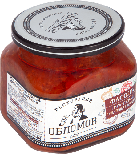 

Фасоль Ресторация Обломов гигантская запеченная с овощами консервированная 430 г