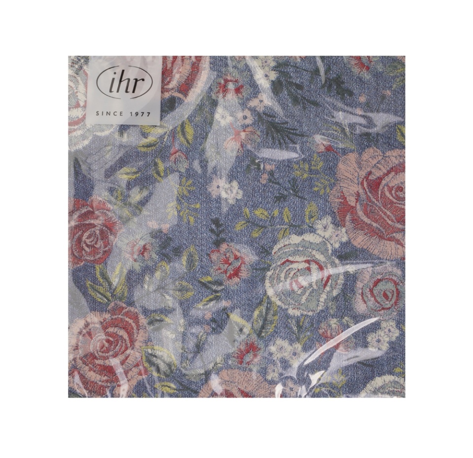 

Салфетки бумажные Denim Rose 33х33см 3-сл синие Ihr 1 уп. 20 шт Германия
