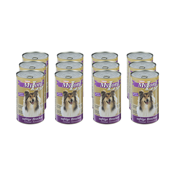 Корм для собак DR. ALDER`S Мой Лорд Классик кусочки в соусе, Кролик, сердце конс. 1230г (упаковка - 12 шт)