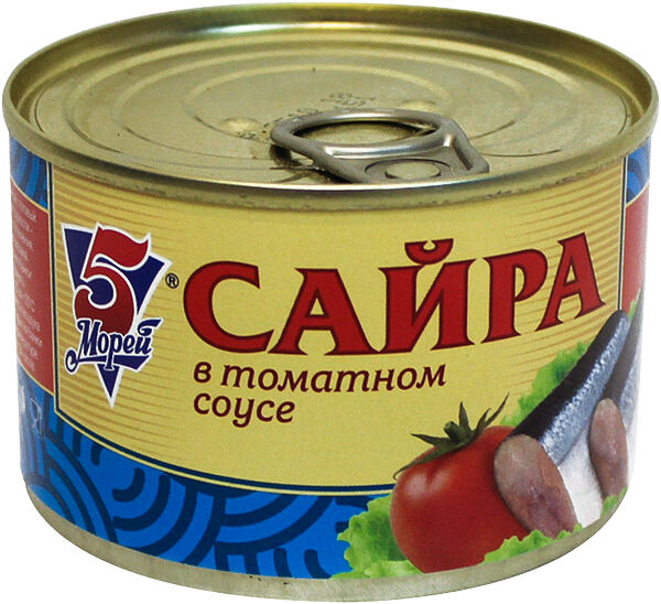 Сайра 5 Морей в томатном соусе