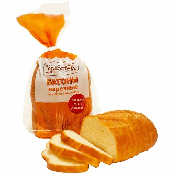 Батон Хлебопек нарезной нарезка, 175г