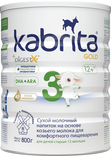 

Сухой молочный напиток Kabrita Gold 3 на основе козьего молока с 12 месяцев 800 г