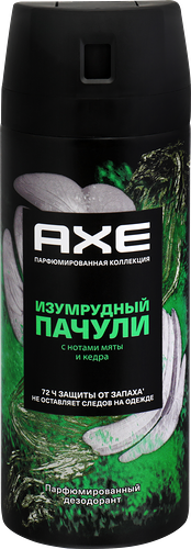 Дезодорант-спрей мужской AXE Изумрудный пачули с нотами мяты и кедра