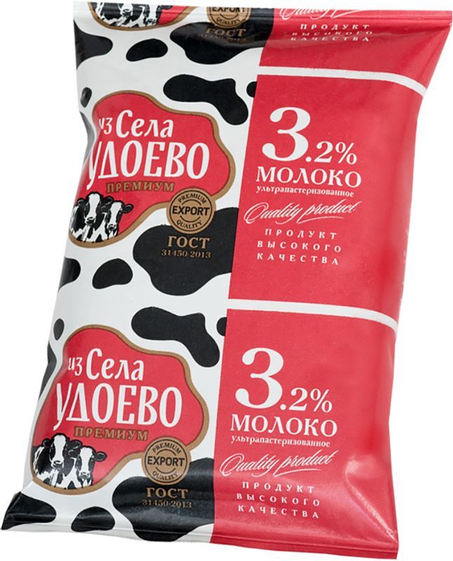

Молоко Из села Удоево ультрапастеризованное 3.2% БЗМЖ 850 мл