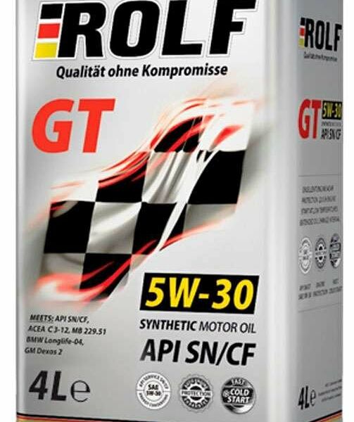 Масло моторное GT SAE 5W30 синтетическое ТМ Rolf (Рольф)