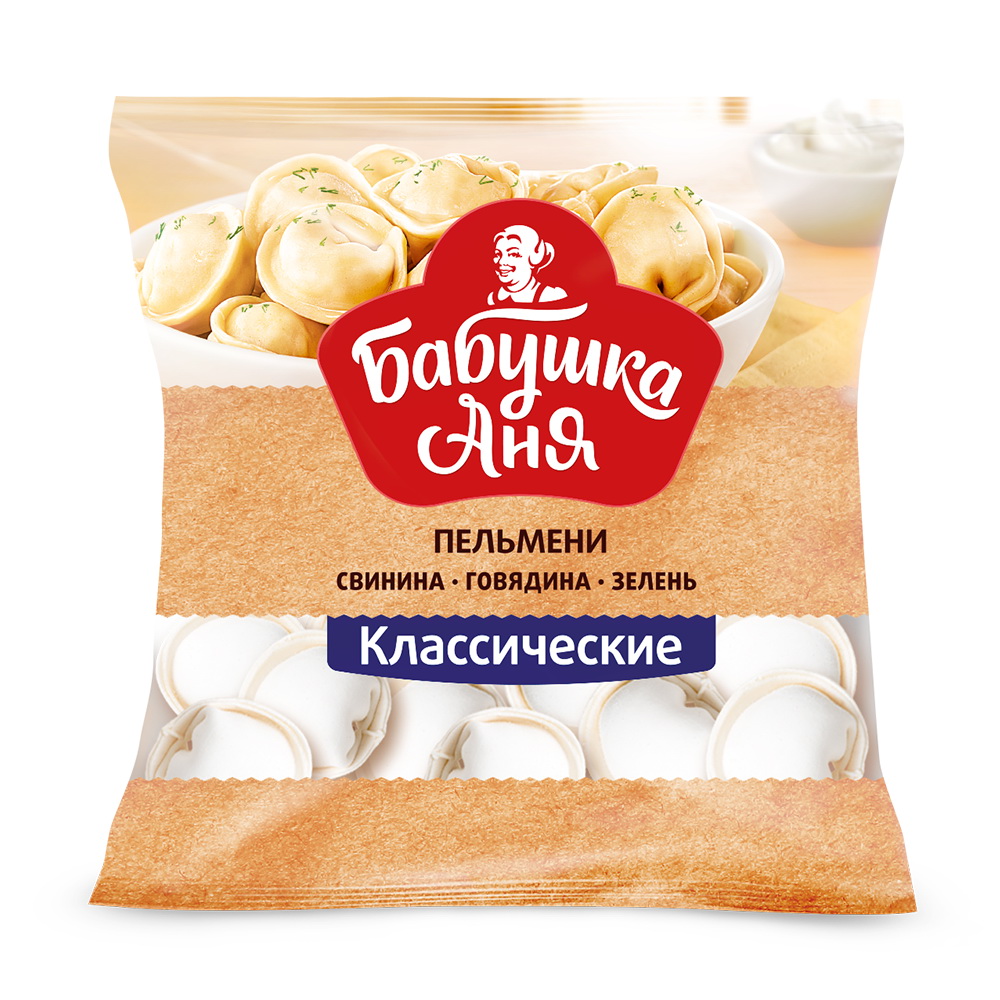 Бабушки пельмени фото П/ф в тесте мясн Пельмени "Бабушка Аня" КЛАССИЧЕСКИЕ зам. вес 430 г - купить по 