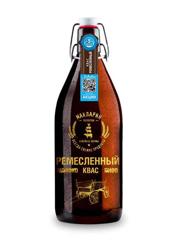 

Квас Макларин Ремесленный ржаной непастеризованный 1 л
